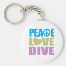 Peace Love Dive Key Chain