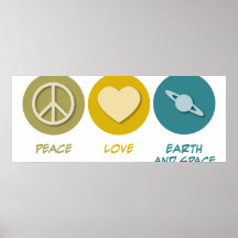 Peace Love Earth and Space Sciences Print