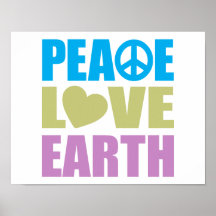 Peace Love Earth Poster