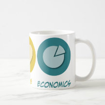 Peace Love Economics Coffee Mugs