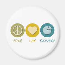 Peace Love Economics Refrigerator Magnets