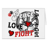 Peace Love Fight Like A Girl 2 Lung Cancer Greeting Card
