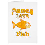 Peace Love Fish Greeting Cards