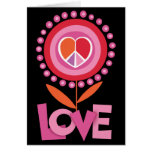 PEACE LOVE flower Greeting Crad Greeting Cards