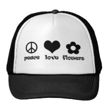 Peace Love Flowers! Trucker Hat