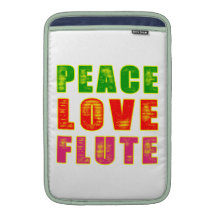 Peace Love Flute MacBook Air Sleeves