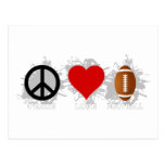 Peace Love Football Emblem Postcard