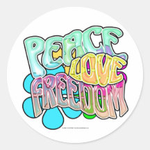 Peace Love Freedom Sticker