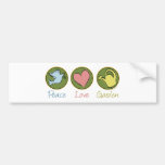 Peace Love Gardening Bumper Stickers