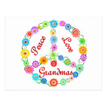 Peace Love Grandmas Post Cards
