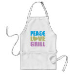 Peace Love Grill Aprons