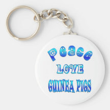 PEACE LOVE GUINEA PIGS KEY CHAIN