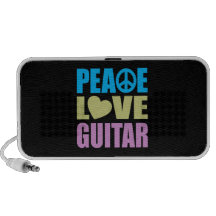 Peace Love Guitar Laptop Speakers