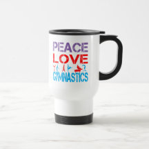 PEACE LOVE GYMNASTICS COFFEE MUG