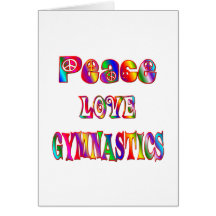 Peace Love Gymnastics Greeting Card