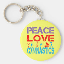 PEACE LOVE GYMNASTICS KEY CHAIN