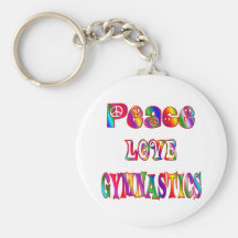 Peace Love Gymnastics Key Chain