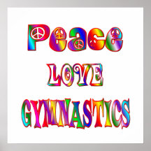 Peace Love Gymnastics Print