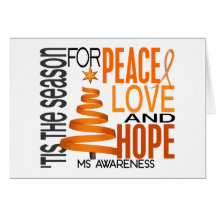 Peace Love Hope Christmas Holiday MS Card