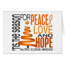 Peace Love Hope Christmas Multiple Sclerosis Cards