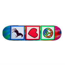 Peace, Love, Horses Custom Skate Board
