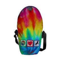 Peace, Love, Horses Messenger Bag