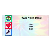 Peace, Love, Horses Personalized Rack Card