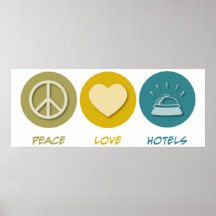Peace Love Hotels Poster