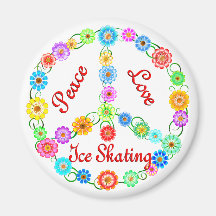 Peace Love Ice Skating Magnets