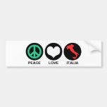Peace Love Italia Bumper Sticker