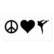 Peace Love Karate Business Card Template
