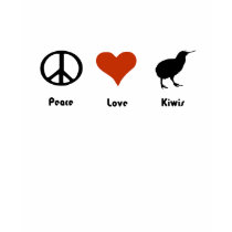 Peace Love Kiwis Womens NZ T-Shirt