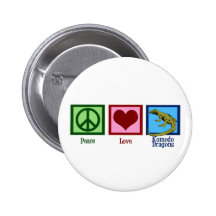 Peace Love Komodo Dragons Pin