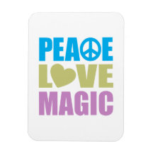 Peace Love Magic Flexible Magnets