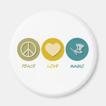 Peace Love Magic Fridge Magnet