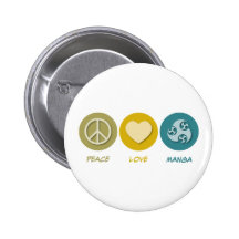 Peace Love Manga Pin