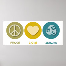 Peace Love Manga Print