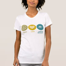 Peace Love Marine Biology T Shirts