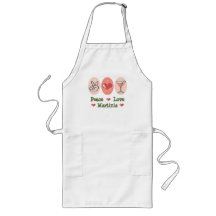 Peace Love Martini Apron