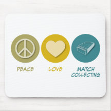 Peace Love Match Collecting Mouse Pad