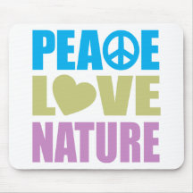 Peace Love Nature Mousemat