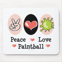 Peace Love Paintball Mousepad