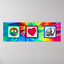 Peace, Love, Pandas Posters