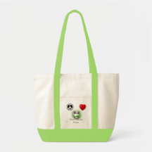 Peace,Love,Pandas Tote Bag