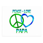 Peace Love Papa Post Cards
