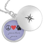 Peace Love Paws Personalised Necklace