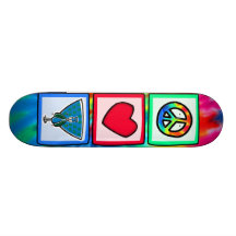 Peace, Love, Peacocks Skate Board Decks