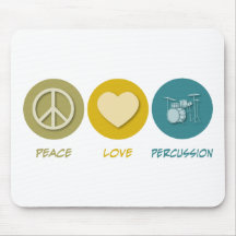 Peace Love Percussion Mouse Pads