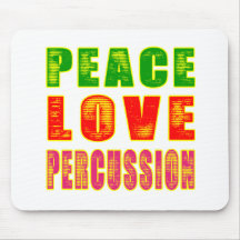 Peace Love percussion Mousepads