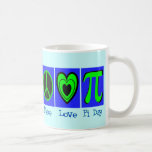 Peace Love Pi Day Coffee Mugs